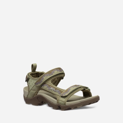 Teva Tanza Kids' Dark Olive Hiking Sandals CA20730 Canada Online